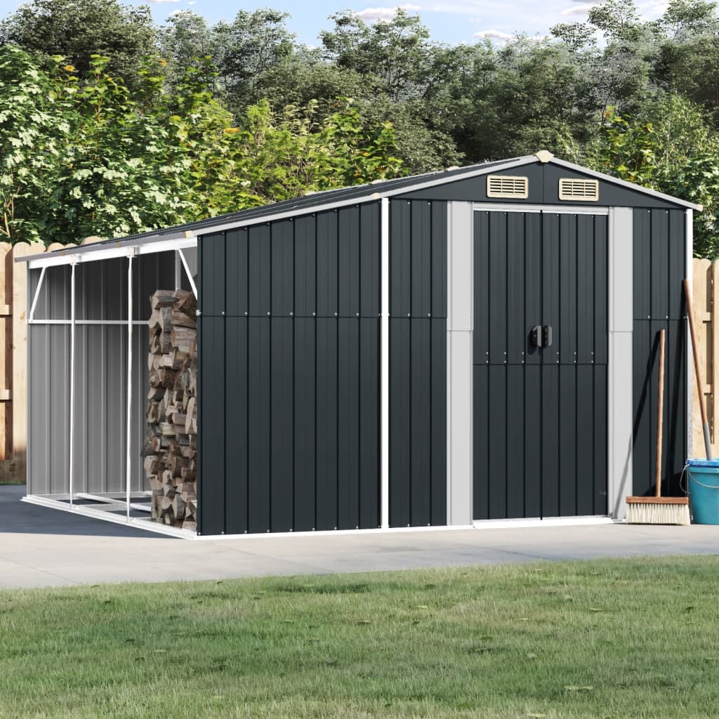 VidaXL Abri de Jardin 277x279x179 cm Acier Galvanisé Anthracite