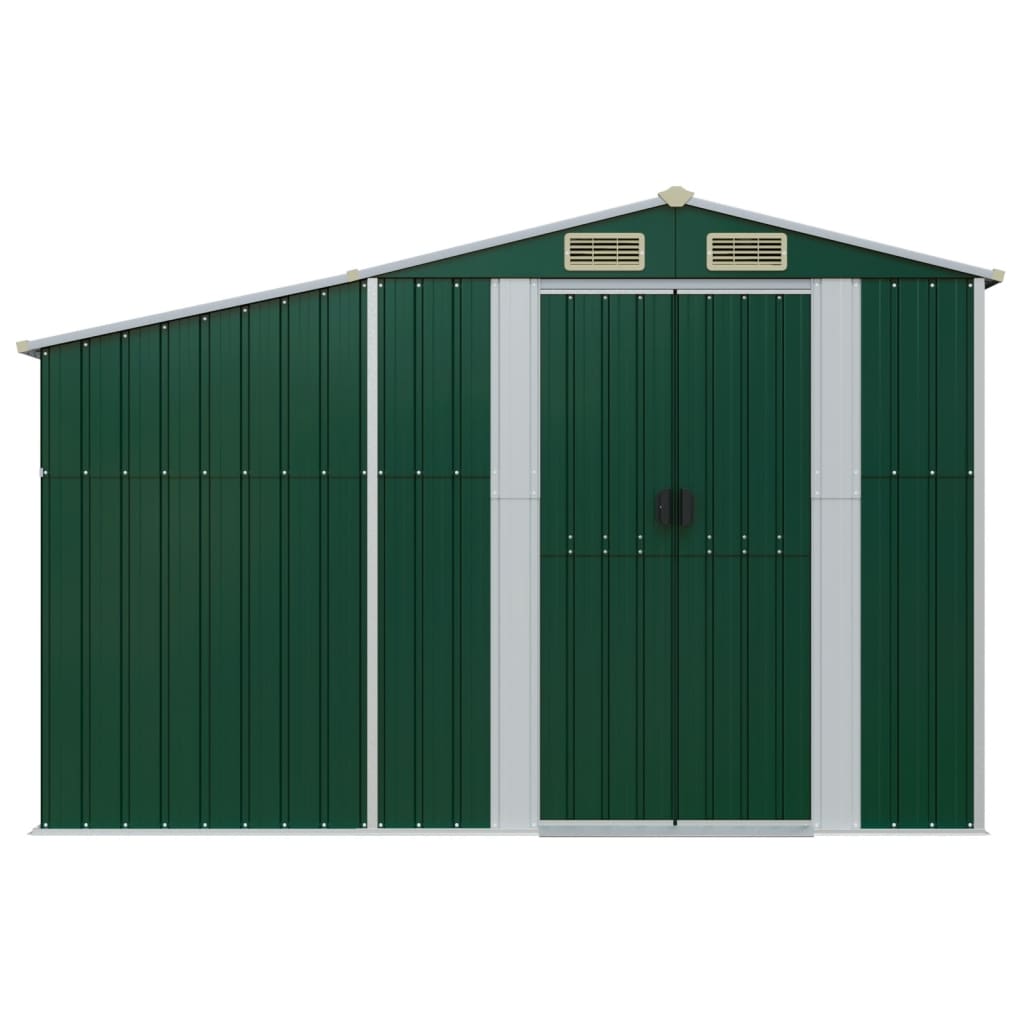 VidaXL Abri de jardin 277x93x179 cm acier galvanisé vert