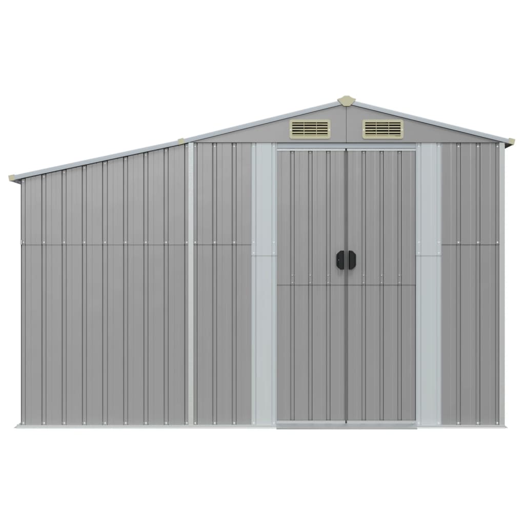 VidaXL Abri de jardin 277x93x179 cm acier galvanisé gris