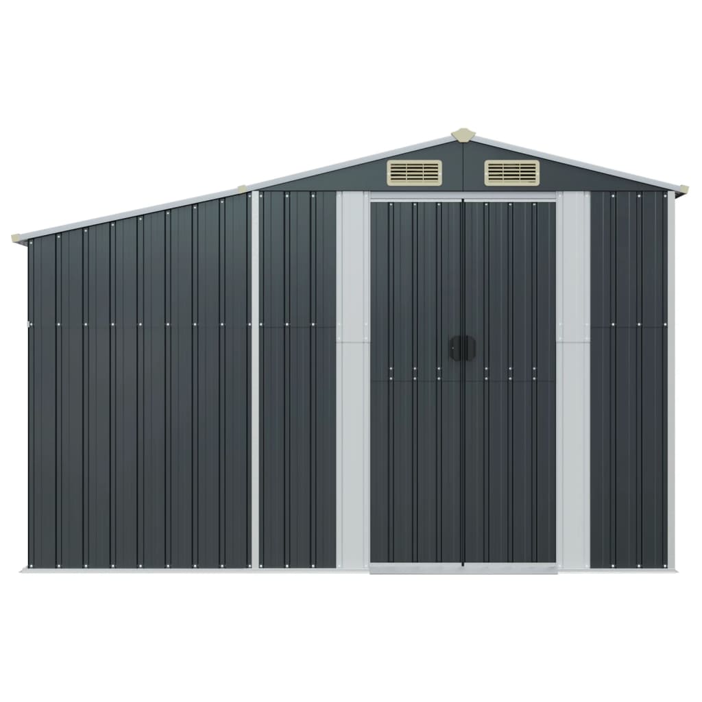 VidaXL Abri de jardin 277x93x179 cm acier galvanisé anthracite