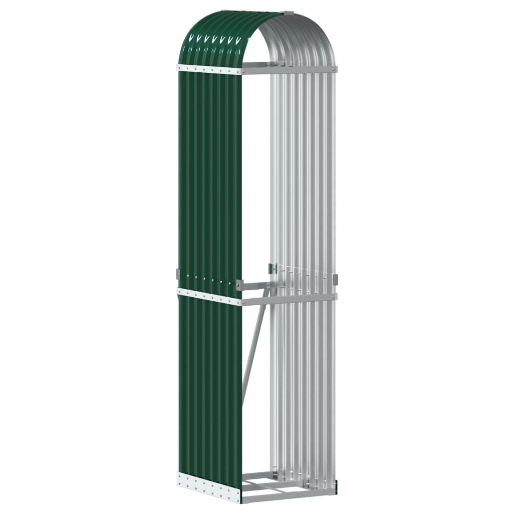 Vidaxx stockage de bois de chauffage 40x45x170 cm acier galvanisé vert
