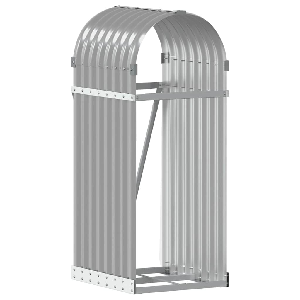 Vidaxx stockage de bois de chauffage 40x45x100 cm acier galvanisé gris clair