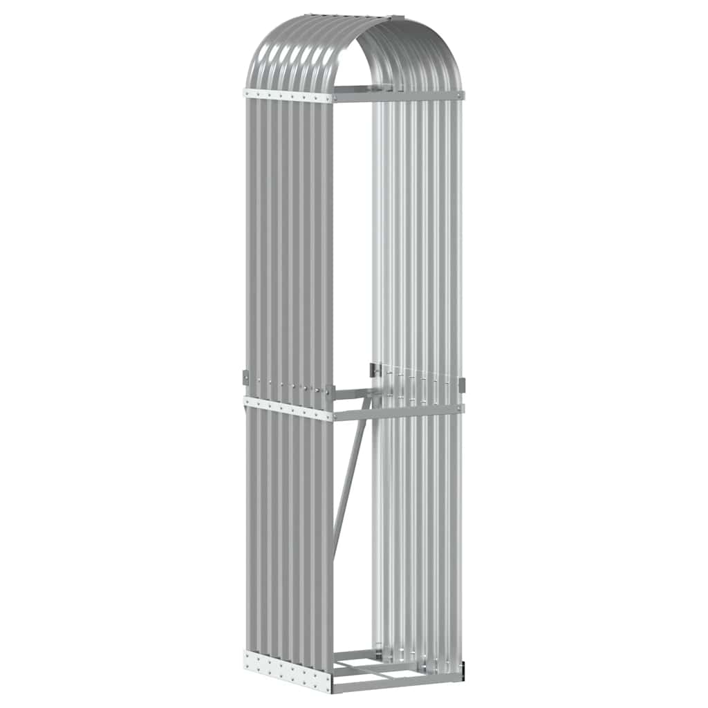 Vidaxx stockage de bois de chauffage 40x45x170 cm acier galvanisé gris clair