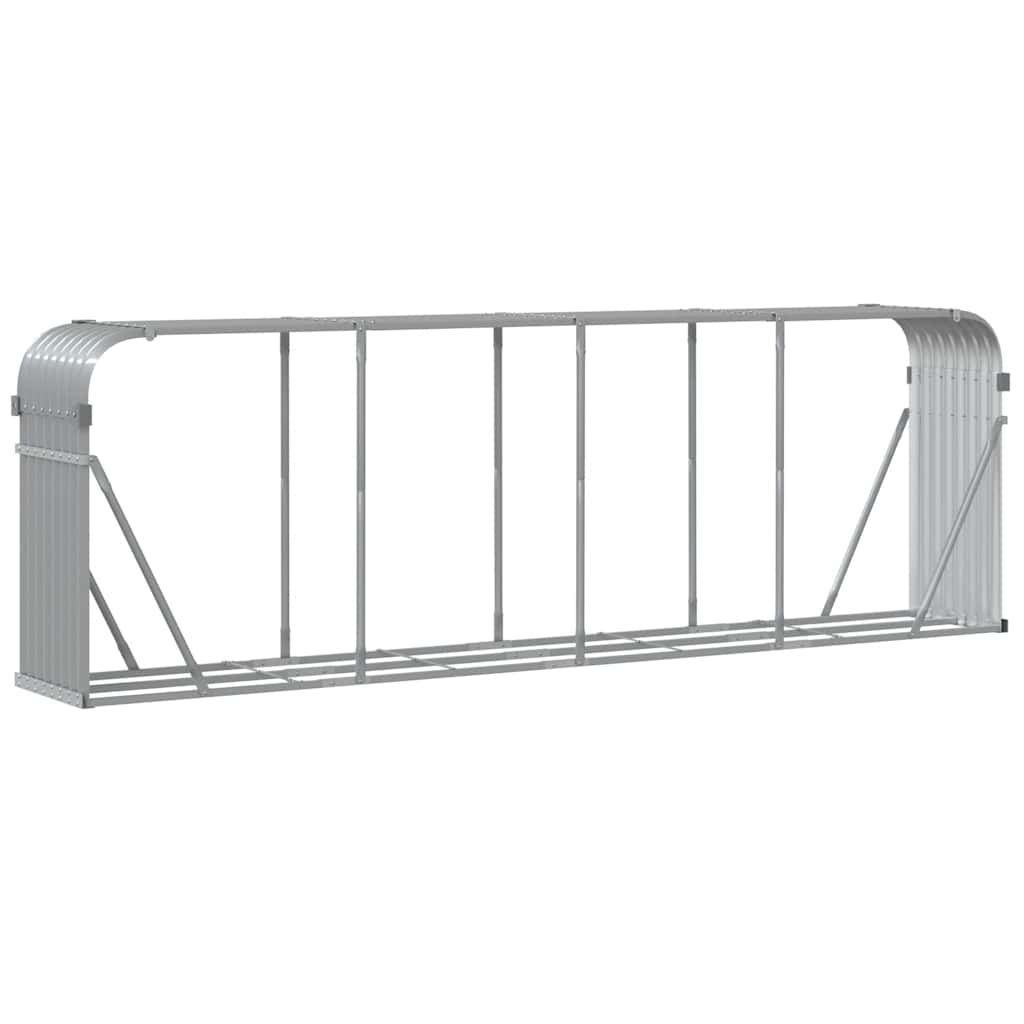 Vidaxx stockage de bois de chauffage 300x45x100 cm acier galvanisé gris clair