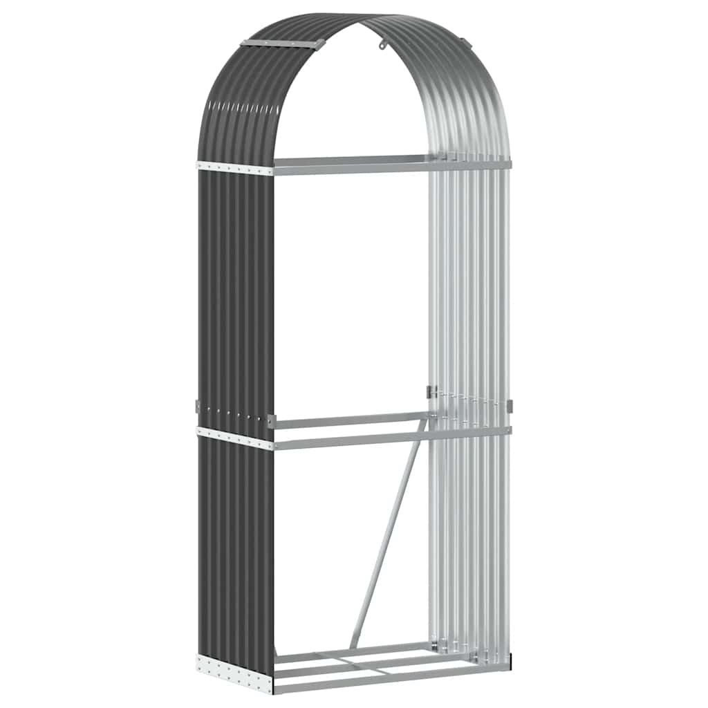 Vidaxx stockage de bois de chauffage 80x45x190 cm acier galvanisé anthracite