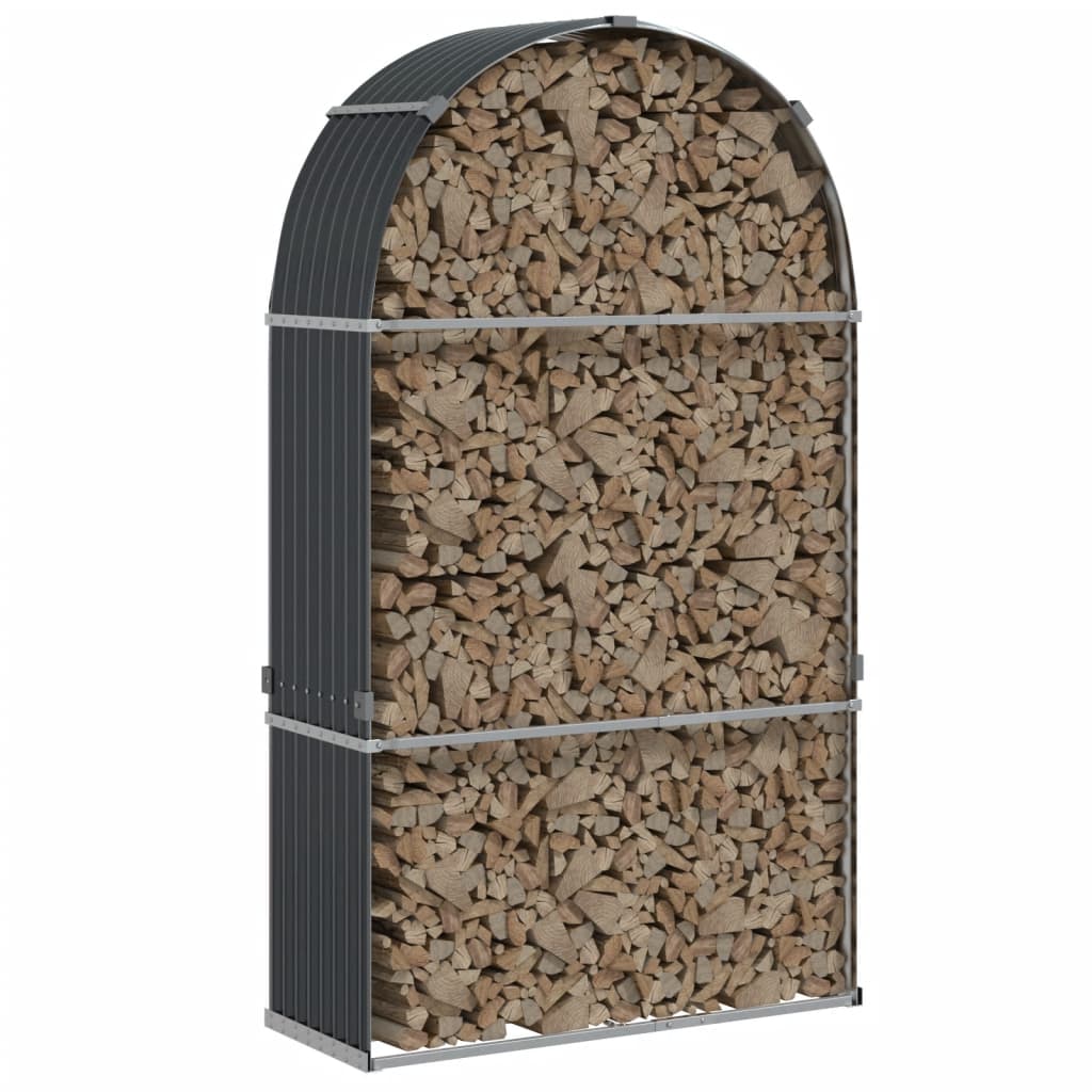 Vidaxx stockage de bois de chauffage 120x45x210 cm acier galvanisé anthracite