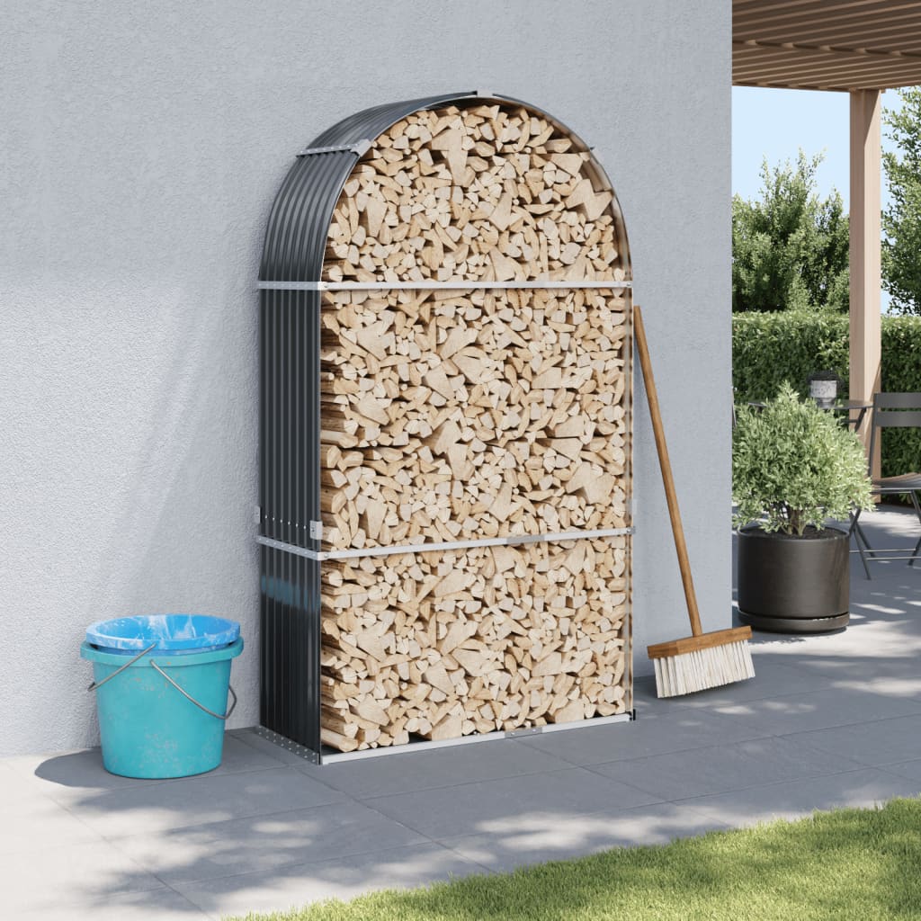 Vidaxx stockage de bois de chauffage 120x45x210 cm acier galvanisé anthracite