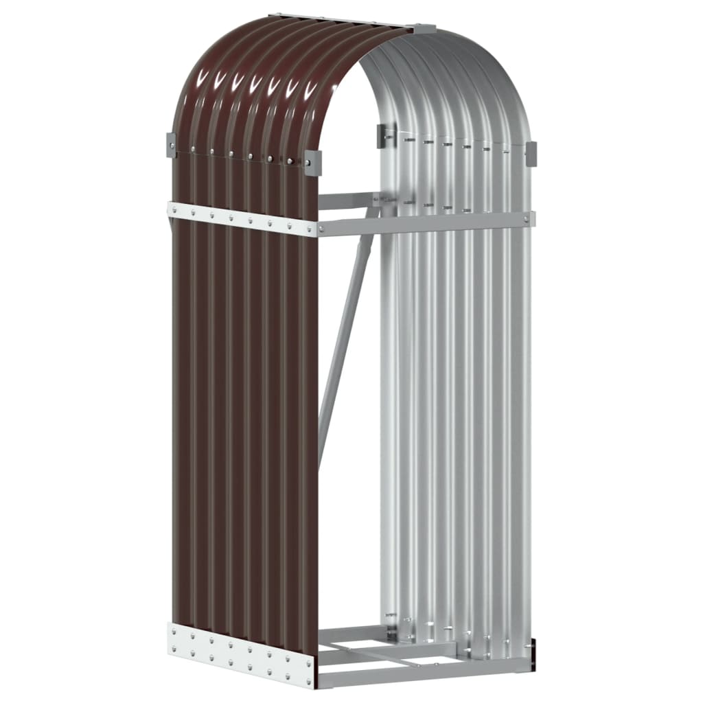 Vidaxx stockage de bois de chauffage 40x45x100 cm acier galvanisé marron