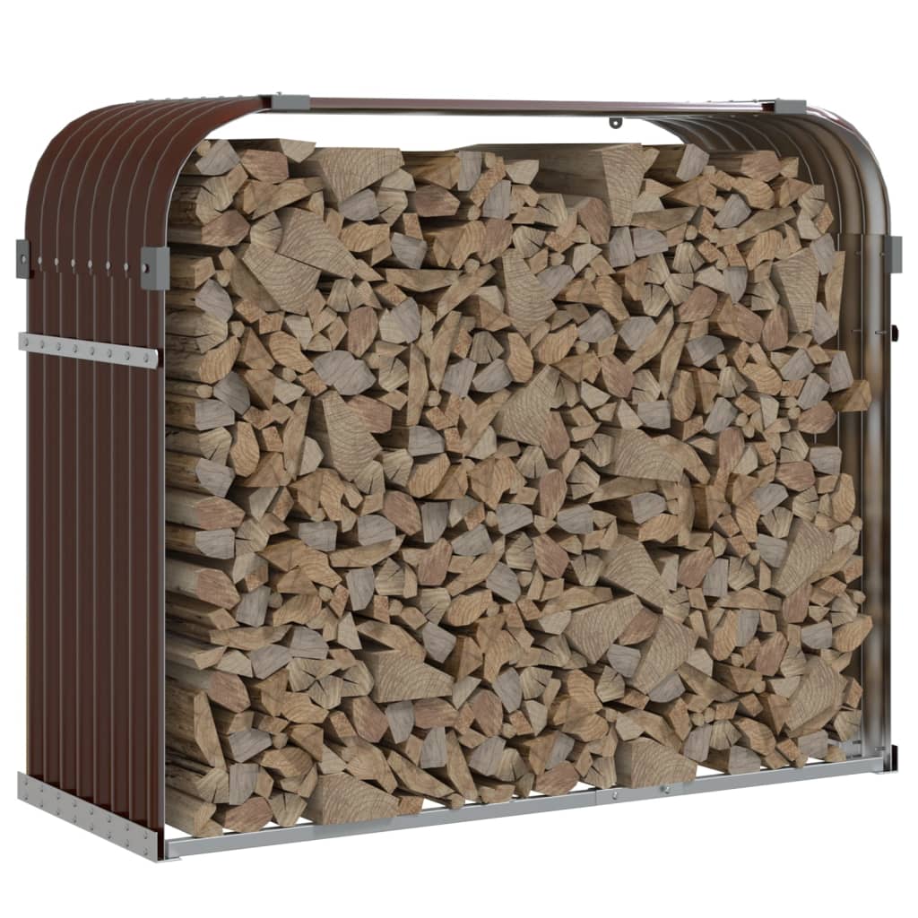 Vidaxx stockage de bois de chauffage 120x45x100 cm acier galvanisé marron