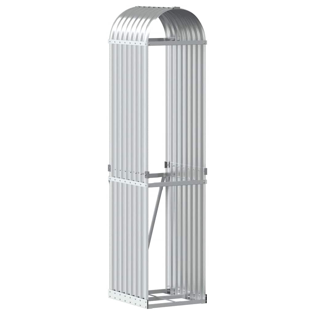 Vidaxx stockage de bois de chauffage 40x45x170 cm en acier galvanisé couleur argent