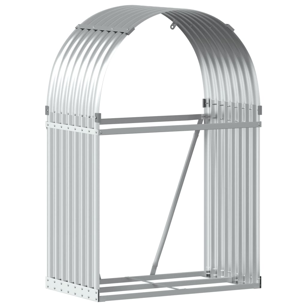Vidaxx stockage de bois de chauffage 80x45x120 cm en acier galvanisé couleur argent