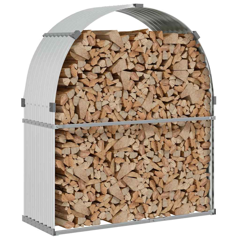 Vidaxx stockage de bois de chauffage 120x45x140 cm acier galvanisé couleur argent
