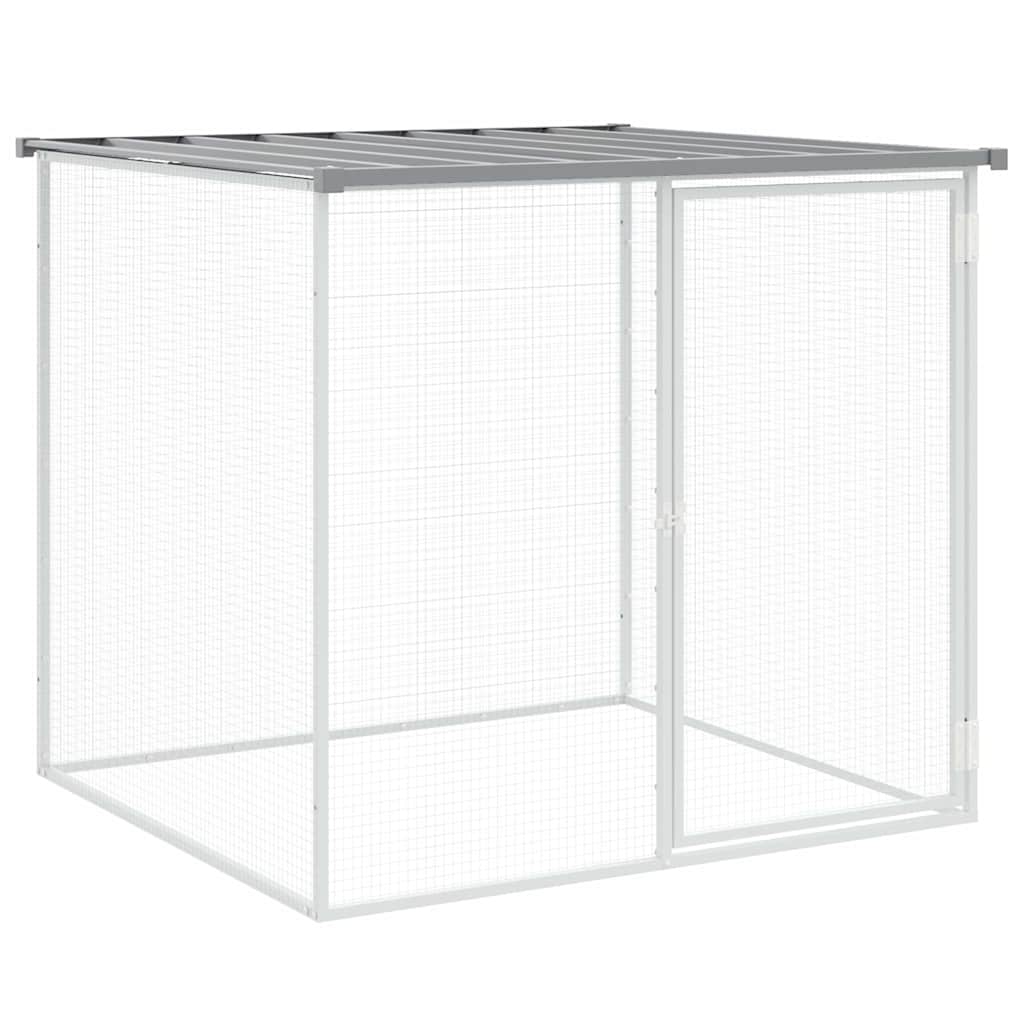 Poulailler Vidaxx avec toit 103x98x90 cm acier galvanisé gris clair