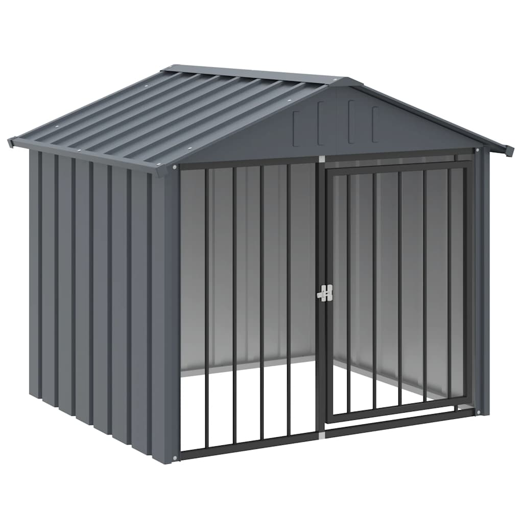 Vidaxxl niche avec toit 117x103x102 cm acier galvanisé noir