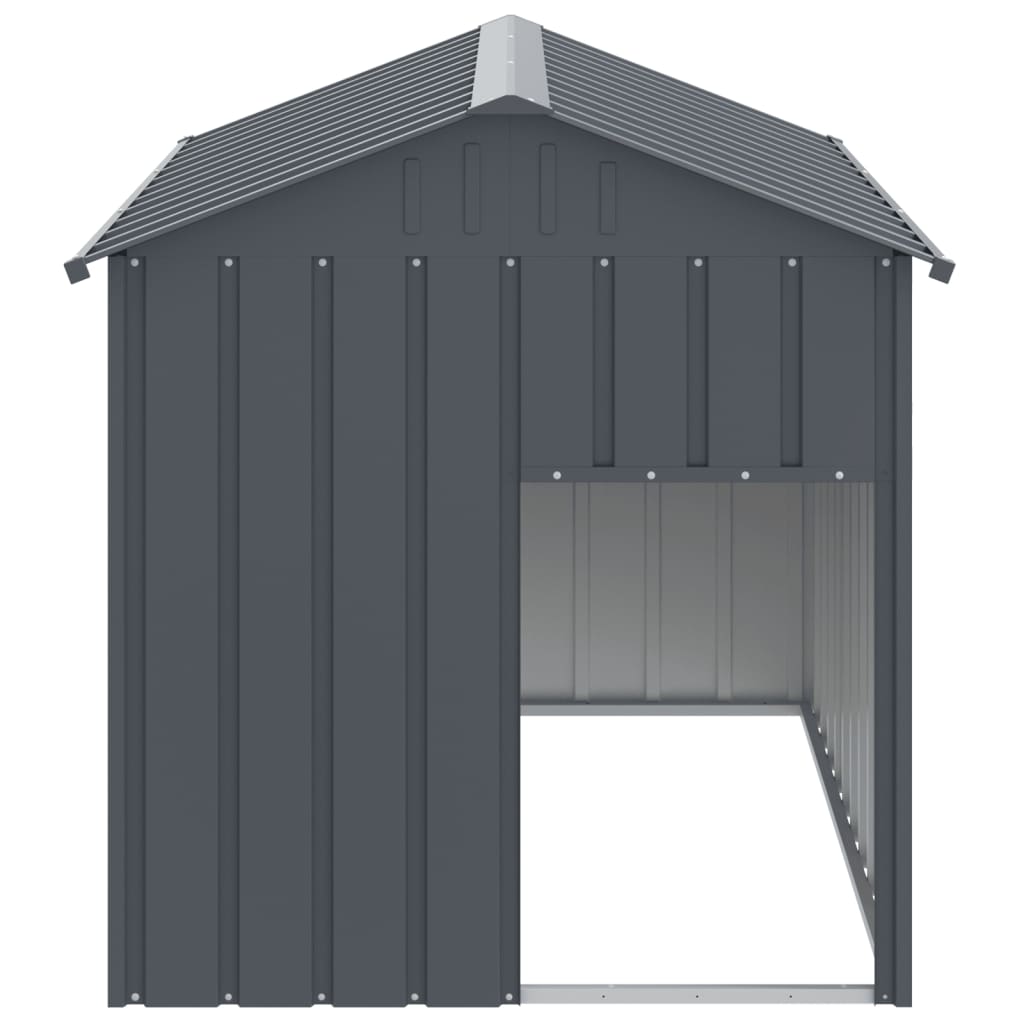 Vidaxxl niche avec toit 117x153x123 cm acier galvanisé anthracite