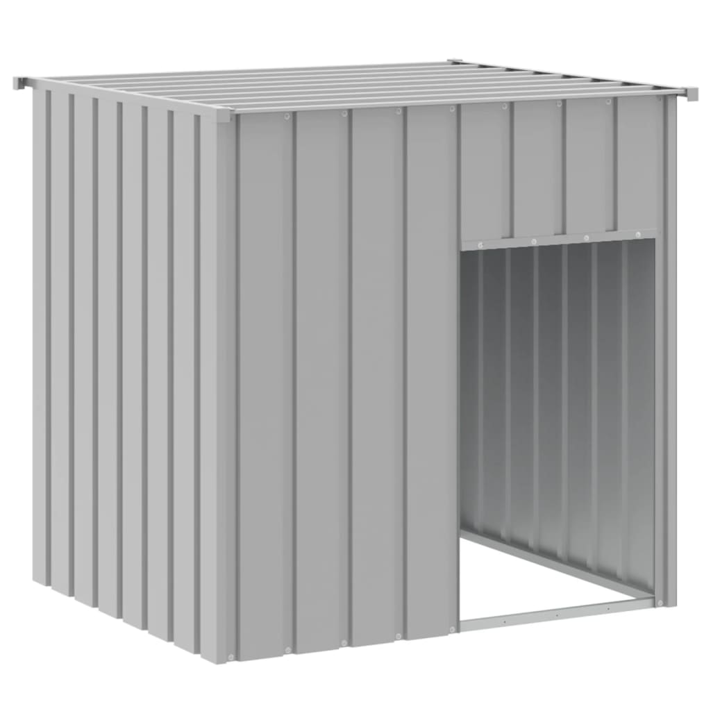 Vidaxxl niche avec toit 110x103x109 cm acier galvanisé gris