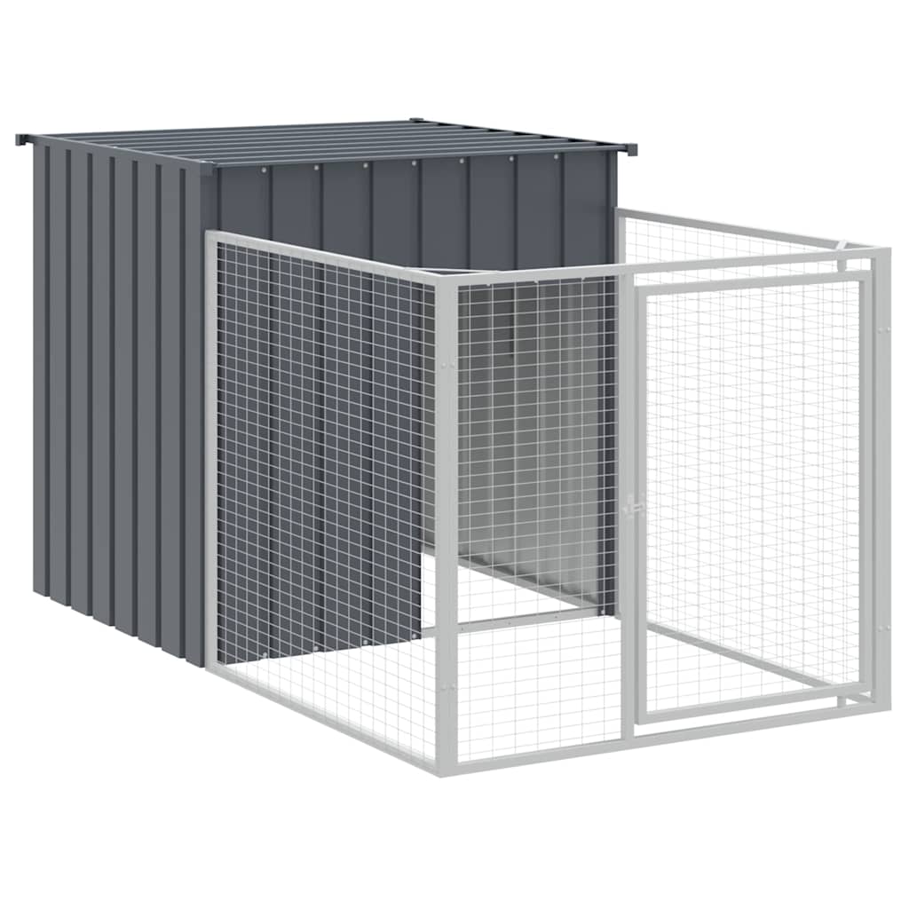 Vidaxxl niche avec toit 110x201x110 cm acier galvanisé anthracite