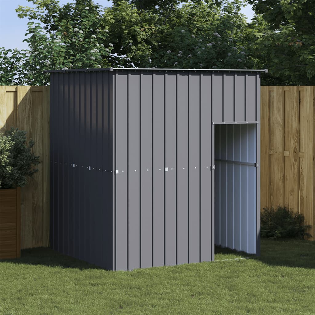 VidaXL Niche pour chien avec toit 165x153x181 cm Acier galvanisé Anthracite