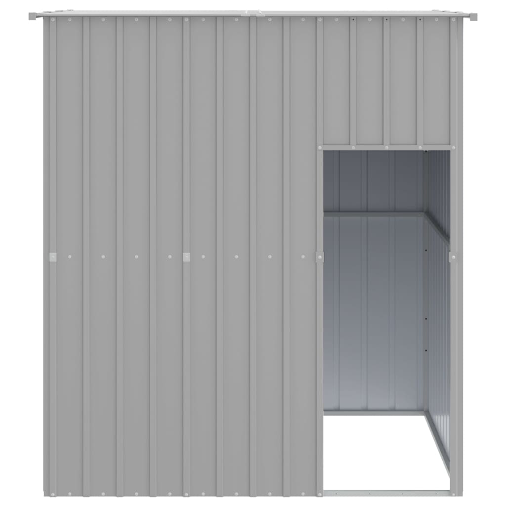 VidaXL Niche avec toit 165x153x181 cm acier galvanisé gris