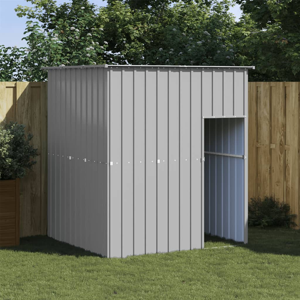 VidaXL Niche avec toit 165x153x181 cm acier galvanisé gris