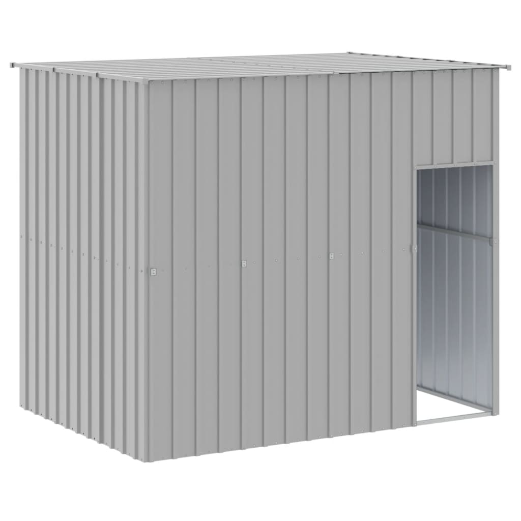 VidaXL Niche avec toit 214x153x181 cm acier galvanisé gris