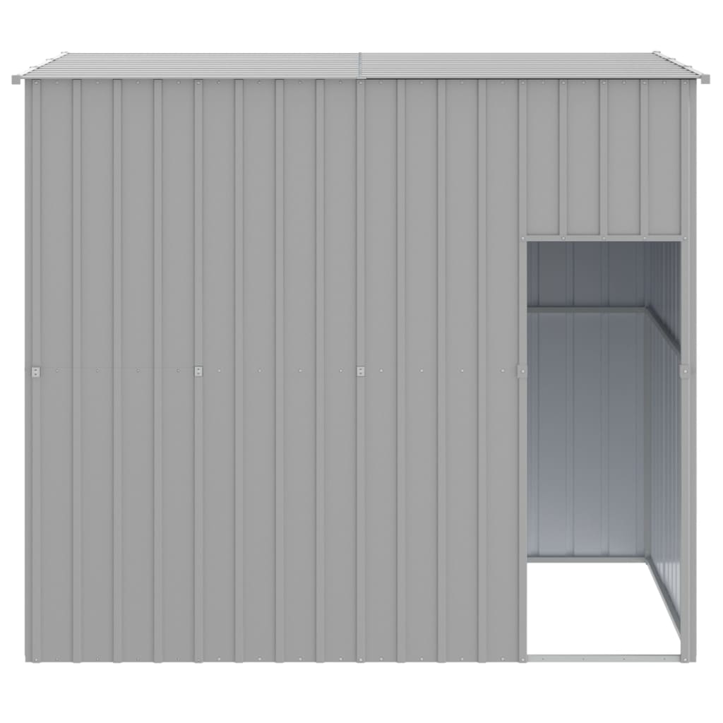 VidaXL Niche avec toit 214x153x181 cm acier galvanisé gris