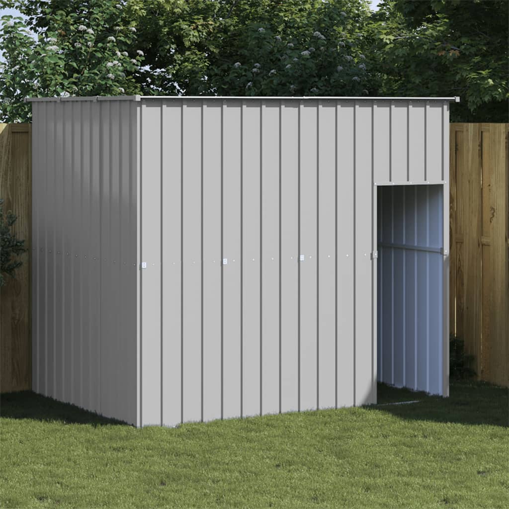 VidaXL Niche avec toit 214x153x181 cm acier galvanisé gris