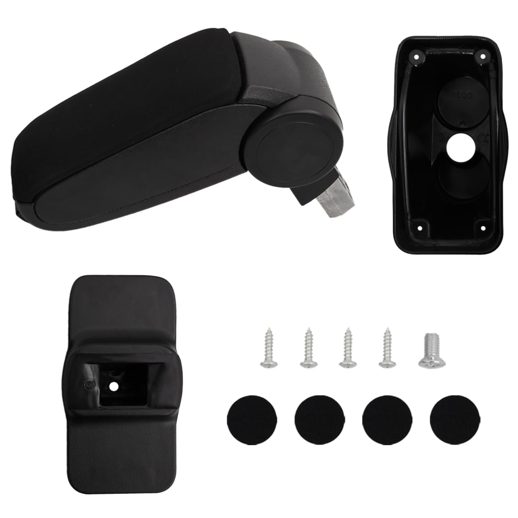 VidaXL Accoudoir 12x36x(31-46) cm noir