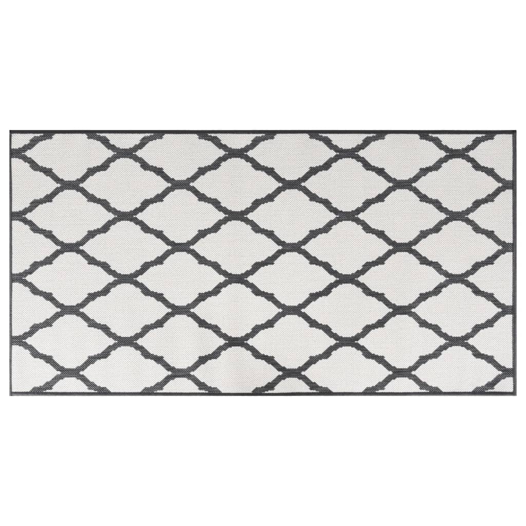 Vidaxx tapis d'extérieur réversible 80x150 cm gris et blanc