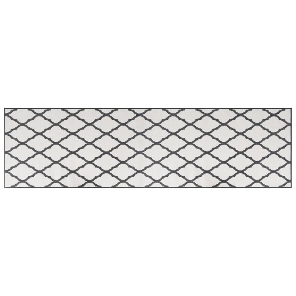 Vidaxx tapis d'extérieur réversible 80x250 cm gris et blanc