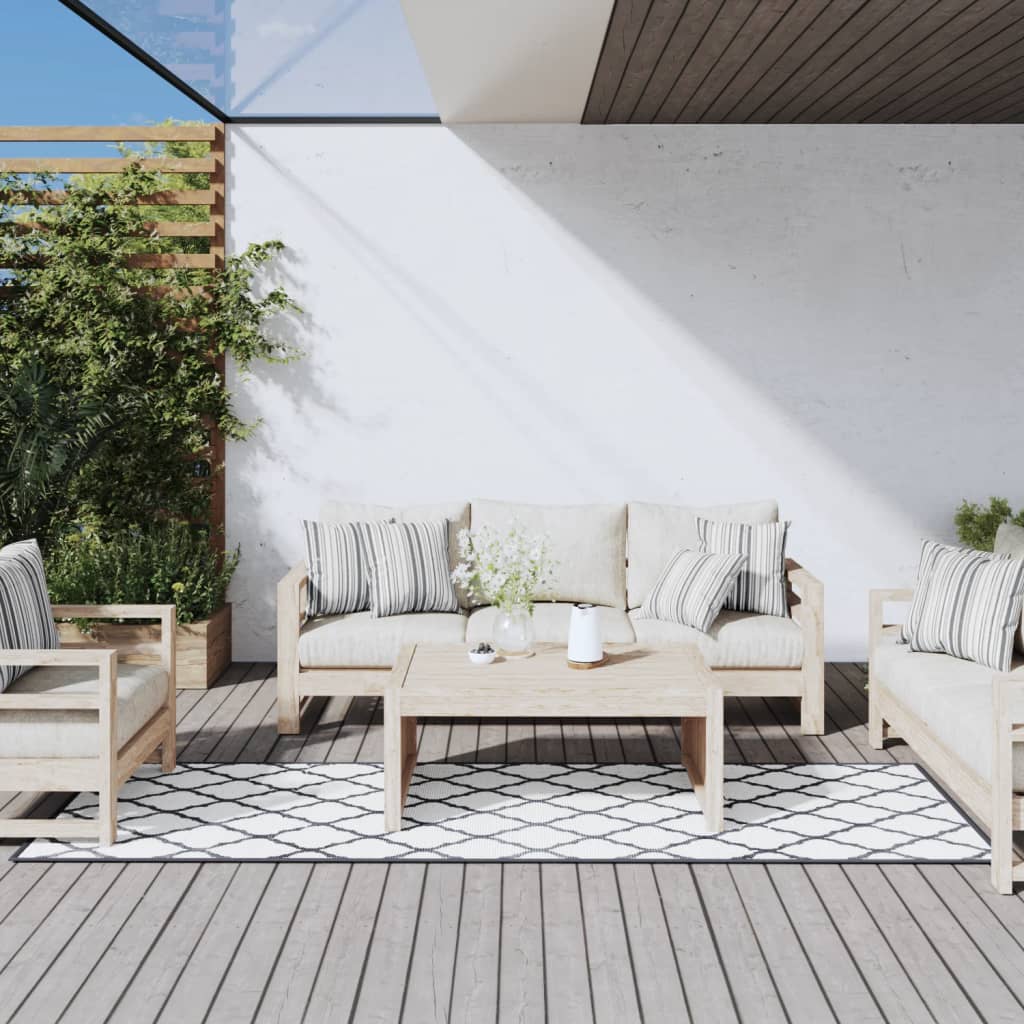 Vidaxx tapis d'extérieur réversible 80x250 cm gris et blanc
