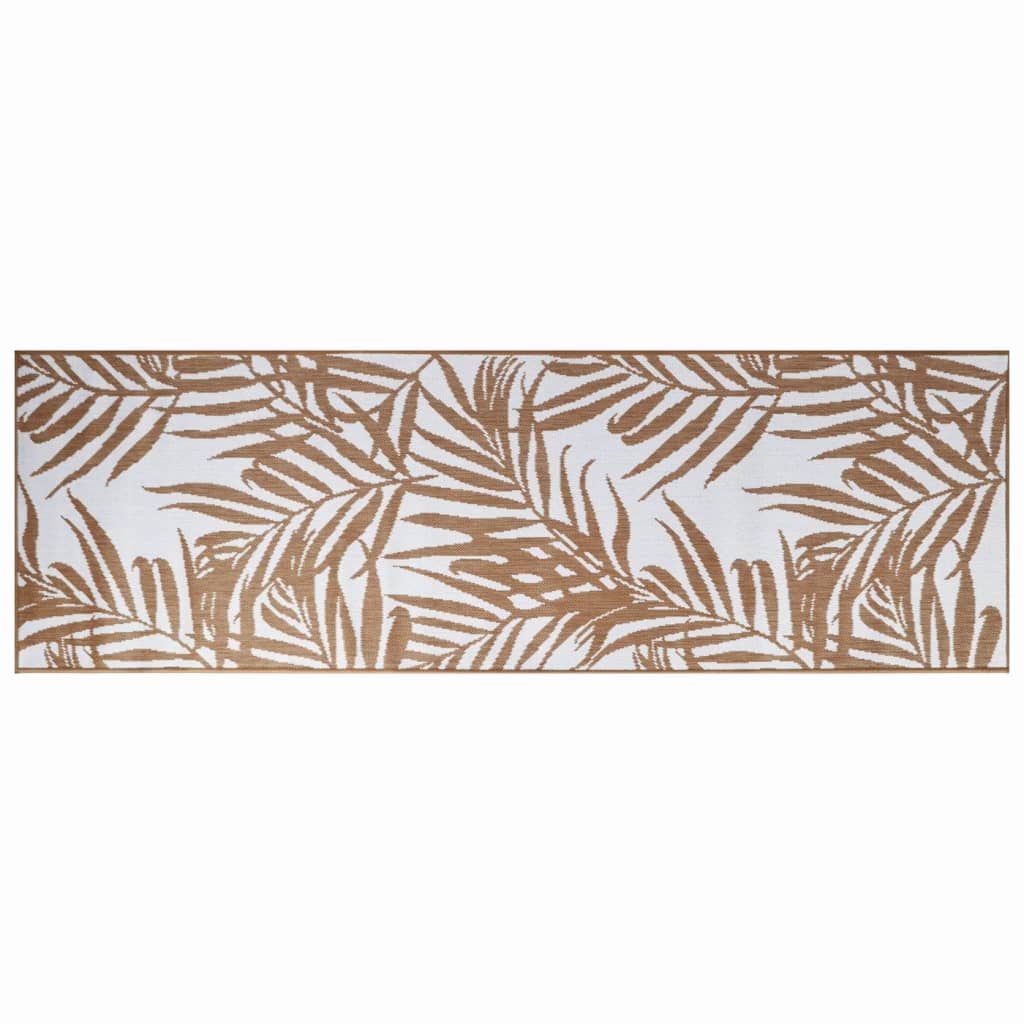 Vidaxx tapis d'extérieur réversible 80x250 cm marron et blanc