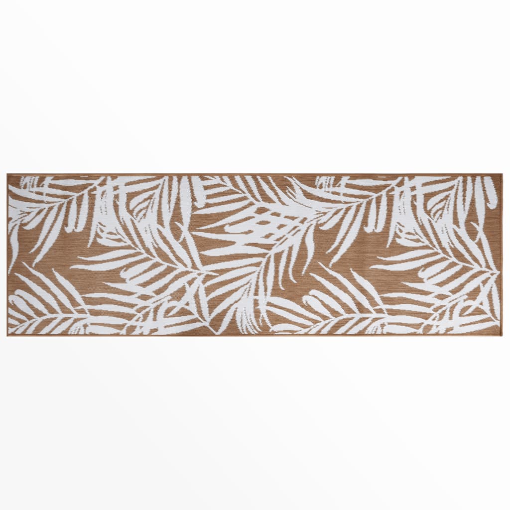 Vidaxx tapis d'extérieur réversible 80x250 cm marron et blanc