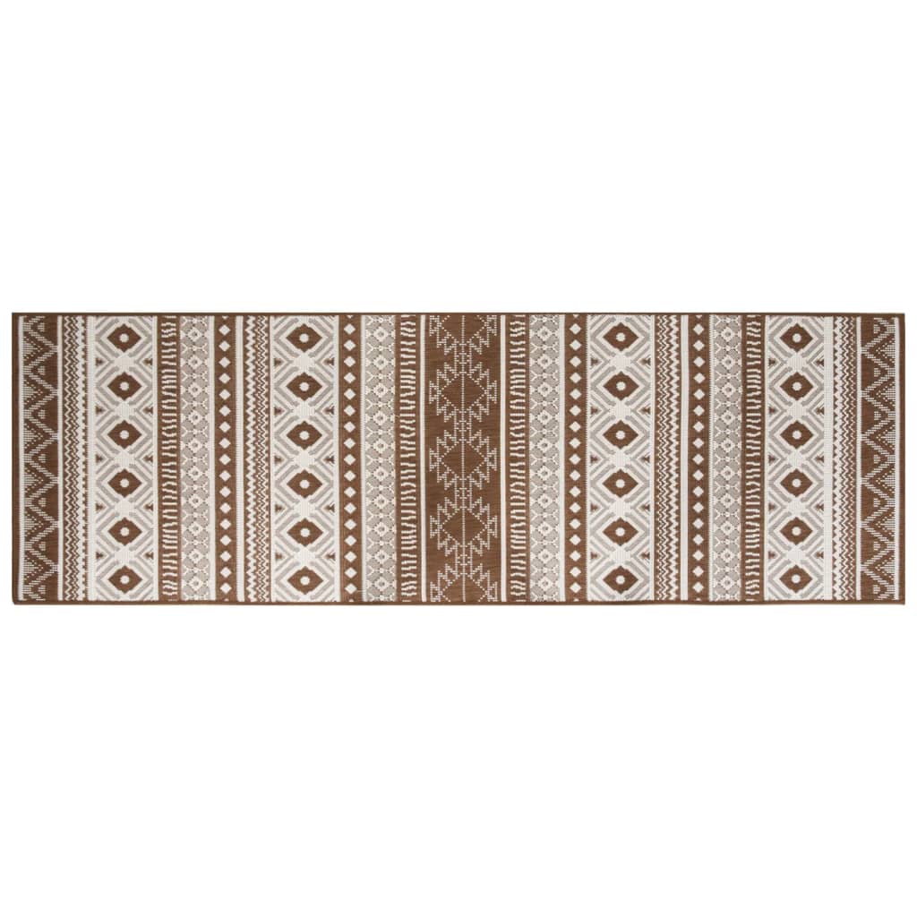 Vidaxx tapis d'extérieur réversible 80x250 cm marron et blanc