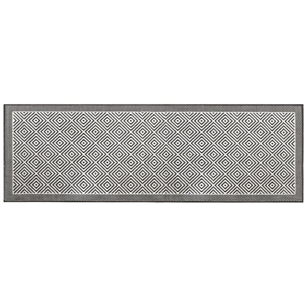 VidaXL Tapis d'extérieur réversible 80x250 cm gris et blanc