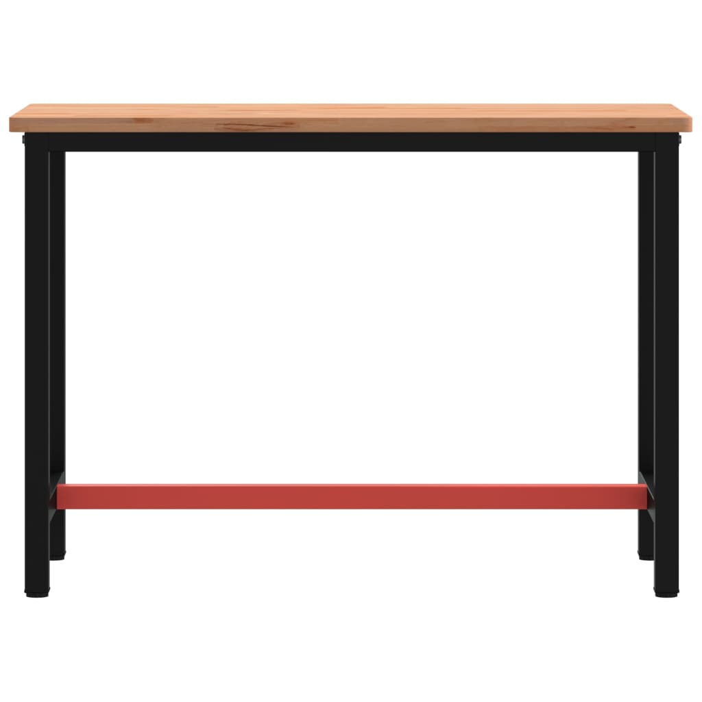 VidaXL établi 115x55x81,5 cm bois de hêtre massif et métal