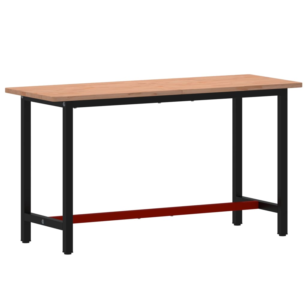 VidaXL établi 150x55x81,5 cm bois de hêtre massif et métal