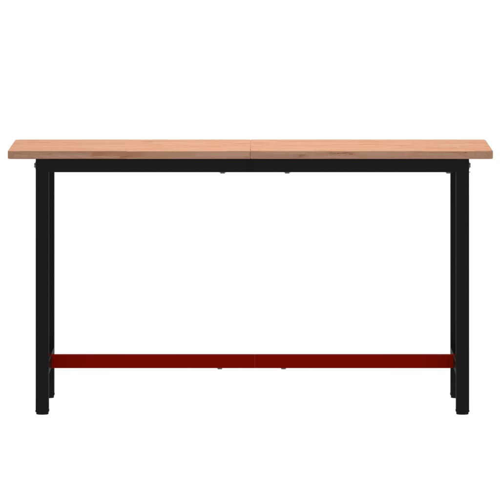 VidaXL établi 150x55x81,5 cm bois de hêtre massif et métal