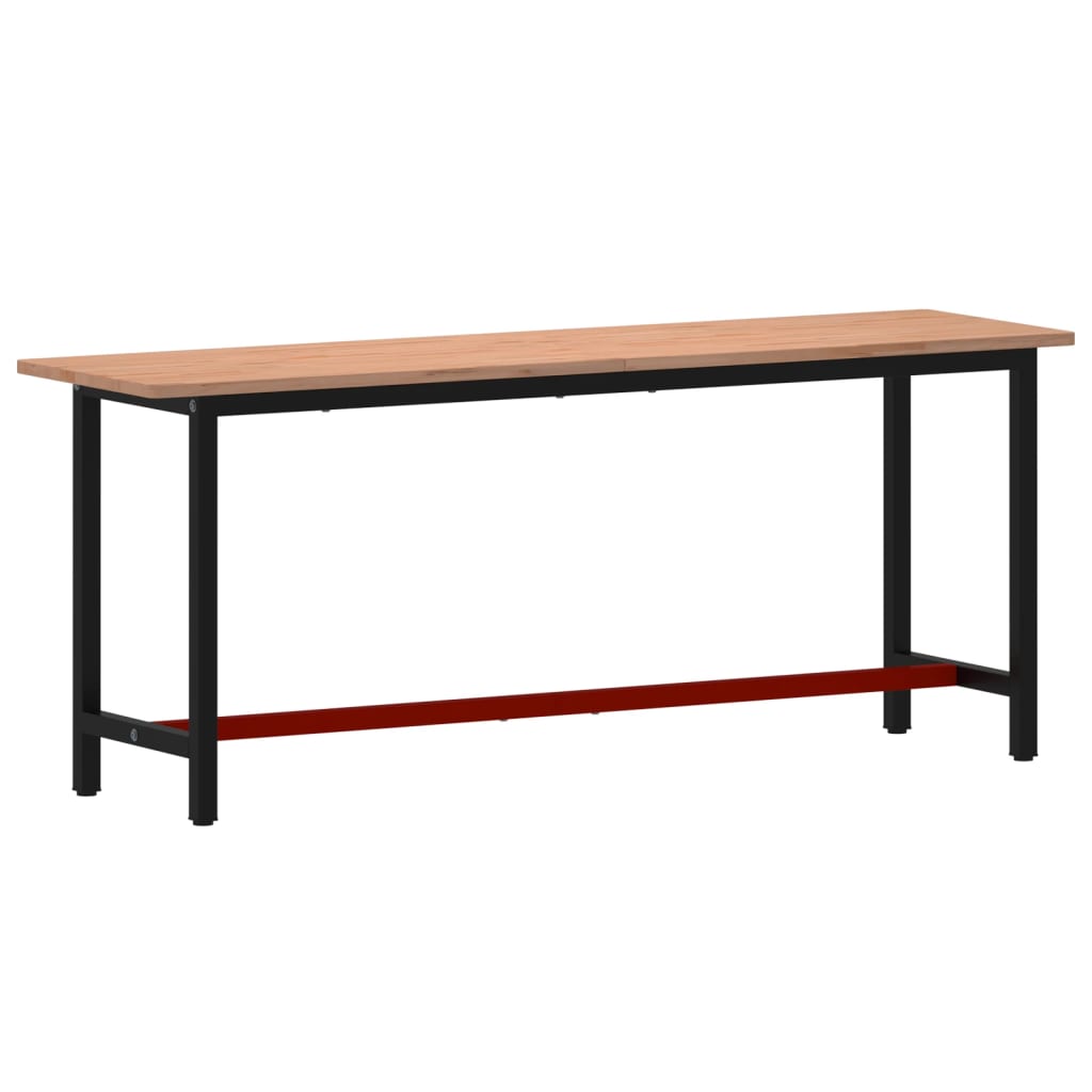 VidaXL établi 200x55x81,5 cm bois de hêtre massif et métal