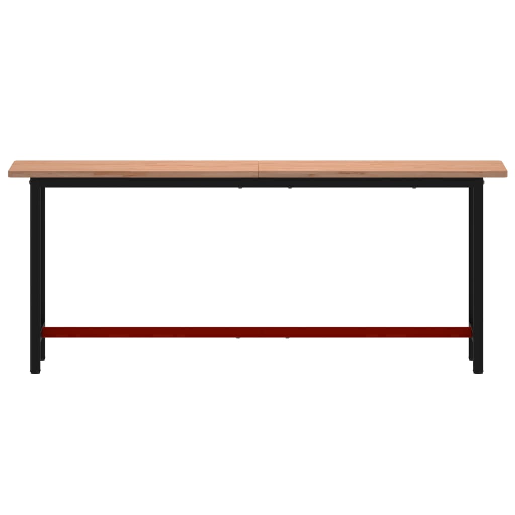VidaXL établi 200x55x81,5 cm bois de hêtre massif et métal
