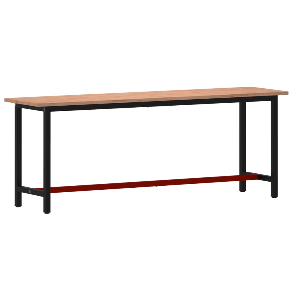 VidaXL établi 220x55x81,5 cm bois de hêtre massif et métal