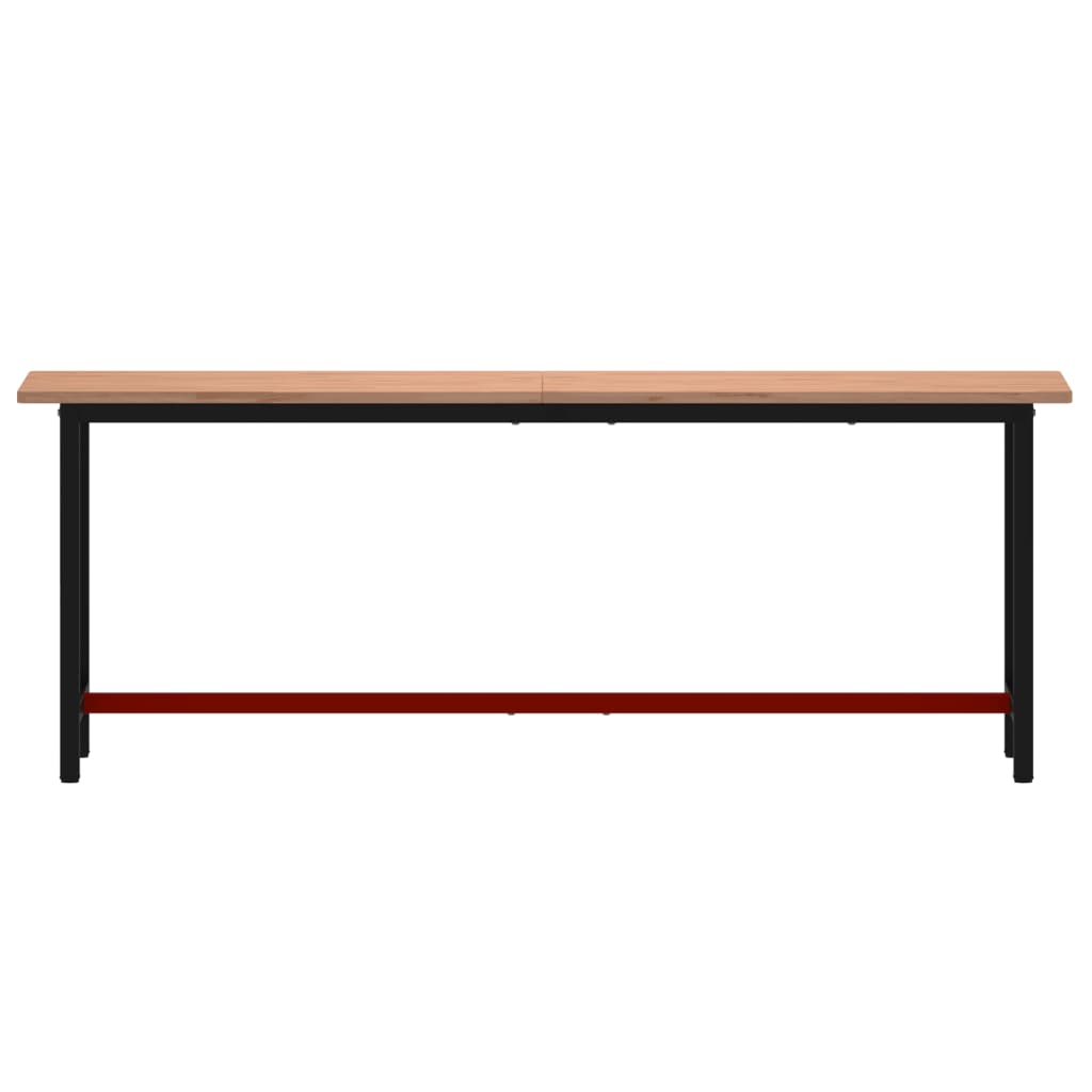 VidaXL établi 220x55x81,5 cm bois de hêtre massif et métal