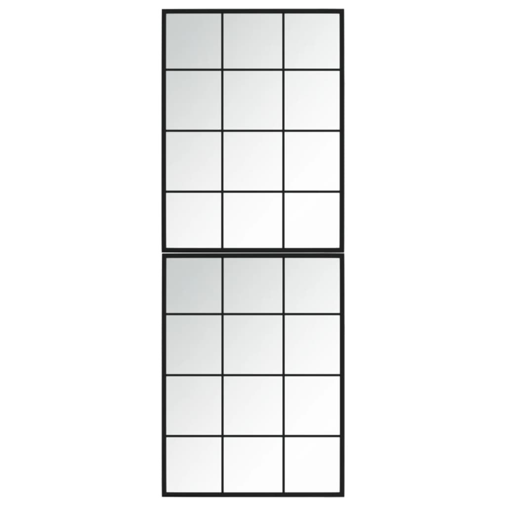 VidaXL Miroirs muraux 2 pcs 80x60 cm métal noir