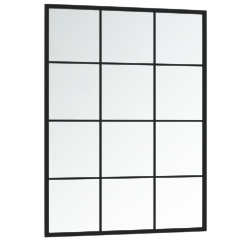 VidaXL Miroirs muraux 3 pcs 80x60 cm métal noir