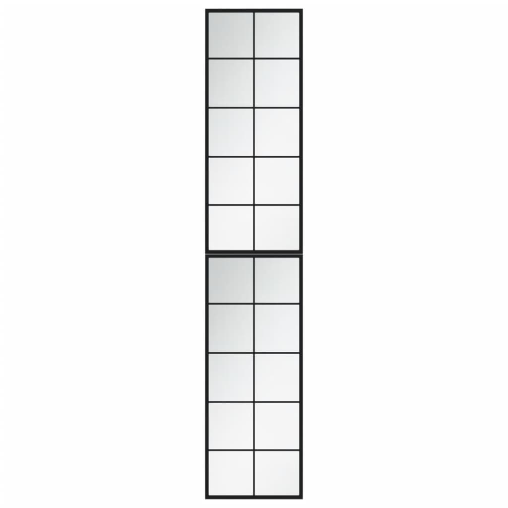 VidaXL Miroirs muraux 2 pcs 100x40 cm métal noir