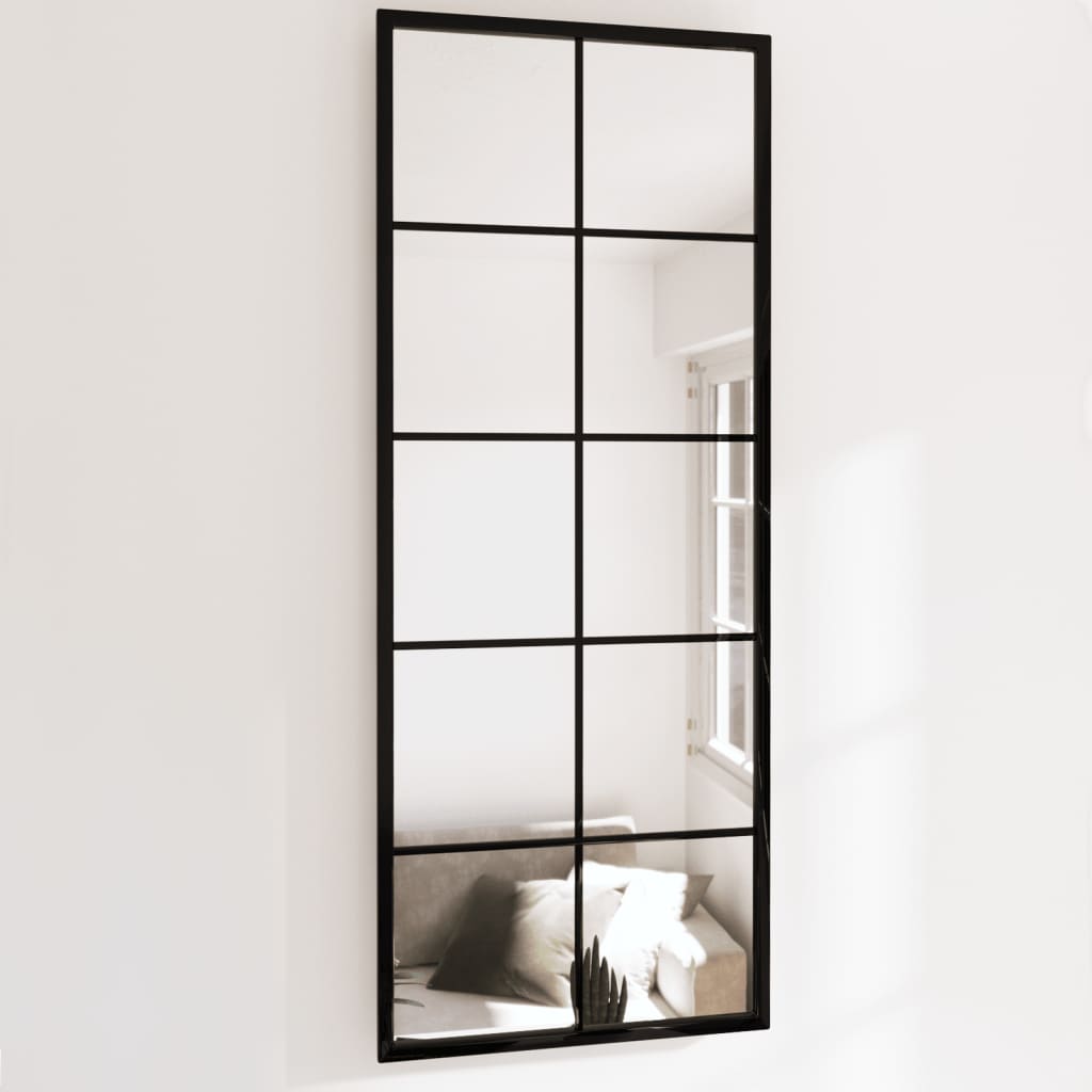 VidaXL Miroirs muraux 2 pcs 100x40 cm métal noir