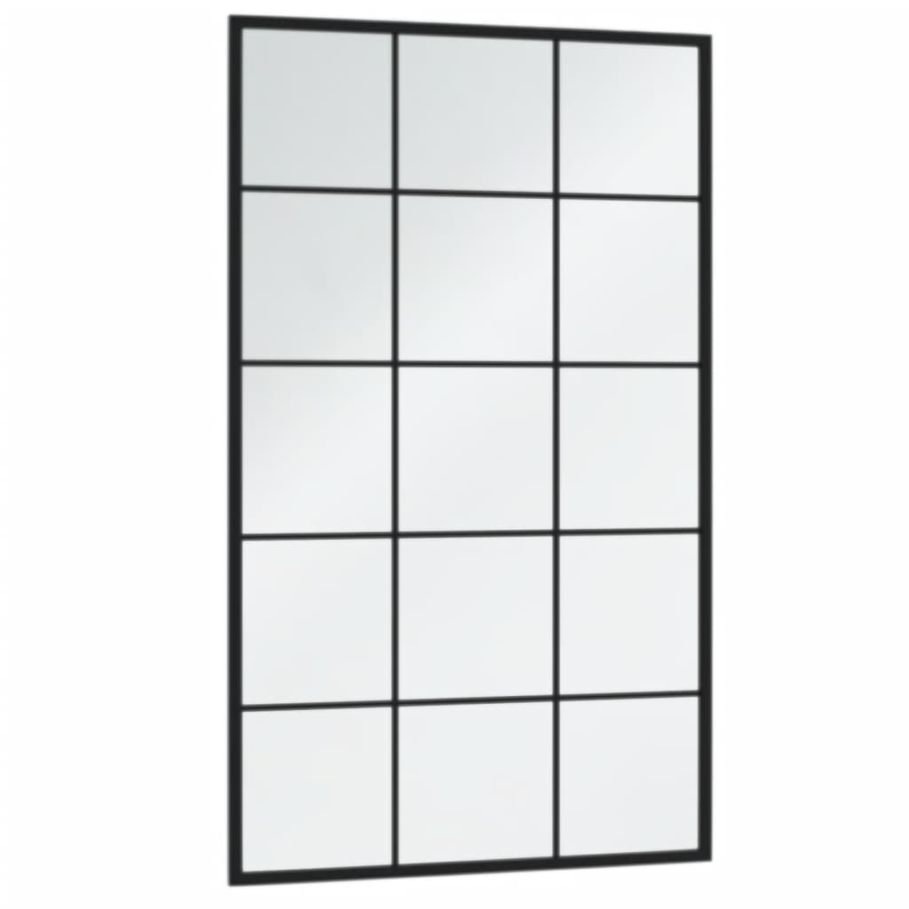 VidaXL Miroirs muraux 3 pcs 100x60 cm métal noir