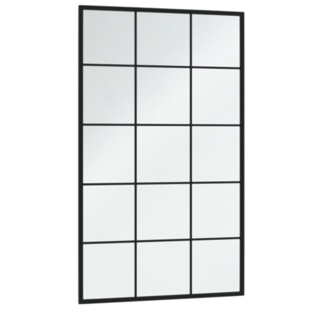 VidaXL Miroirs muraux 6 pcs 100x60 cm métal noir