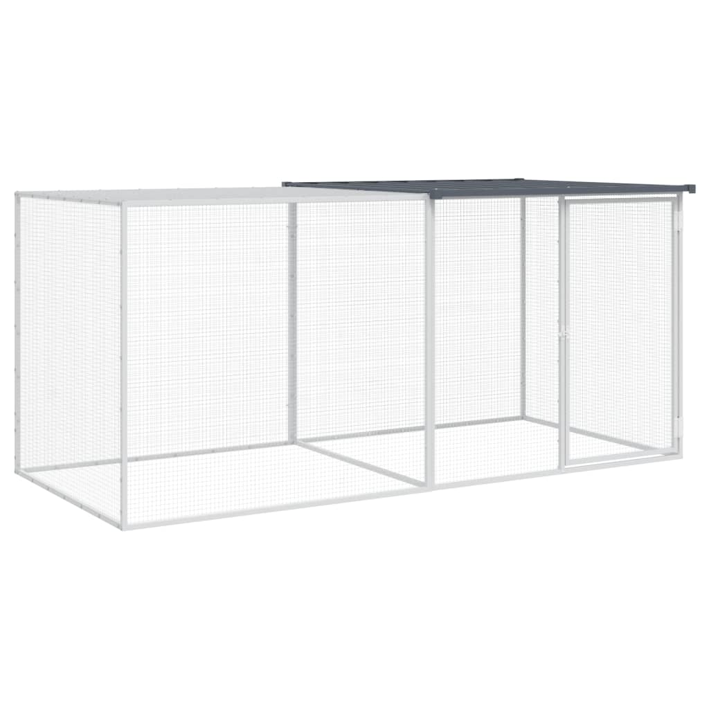 VidaXL Poulailler avec Toit 203x98x90 cm Acier Galvanisé Anthracite