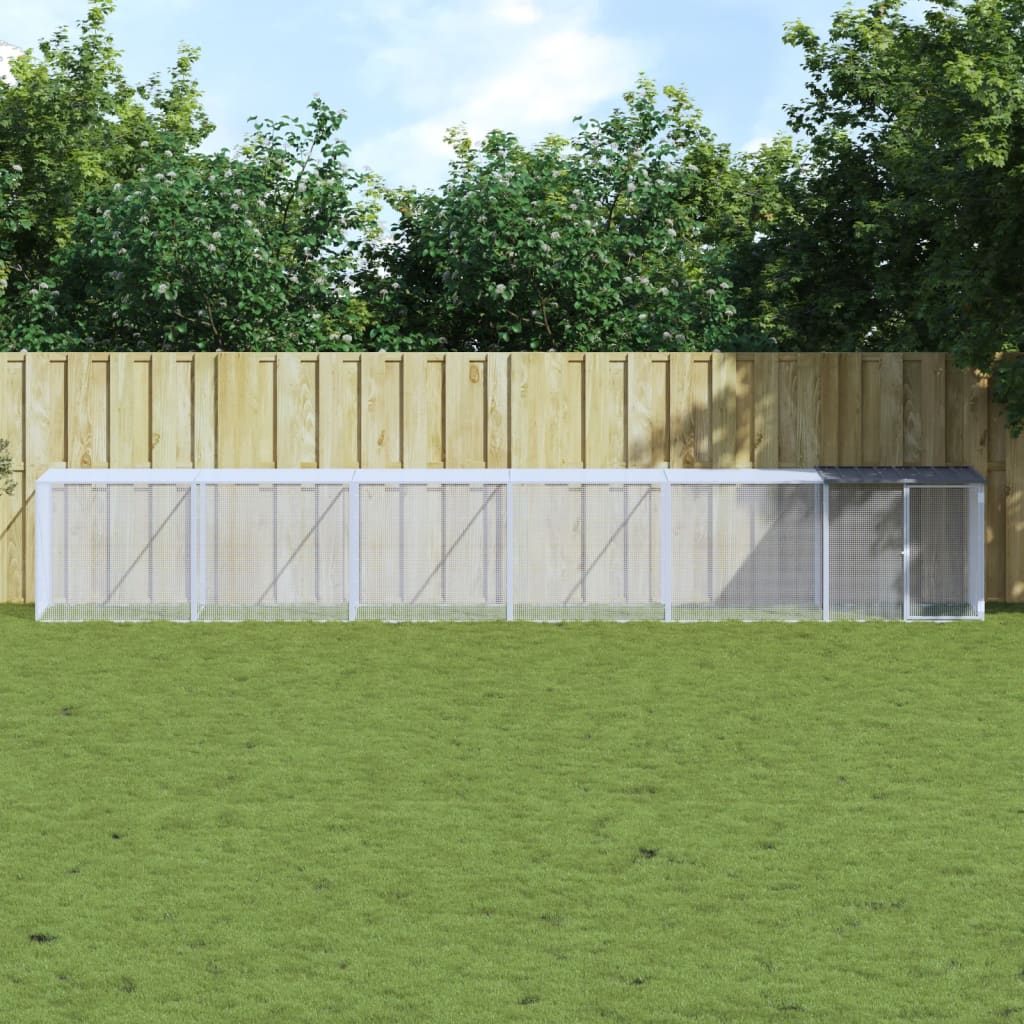 VidaXL Poulailler avec Toit 603x98x90 cm Acier Galvanisé Anthracite